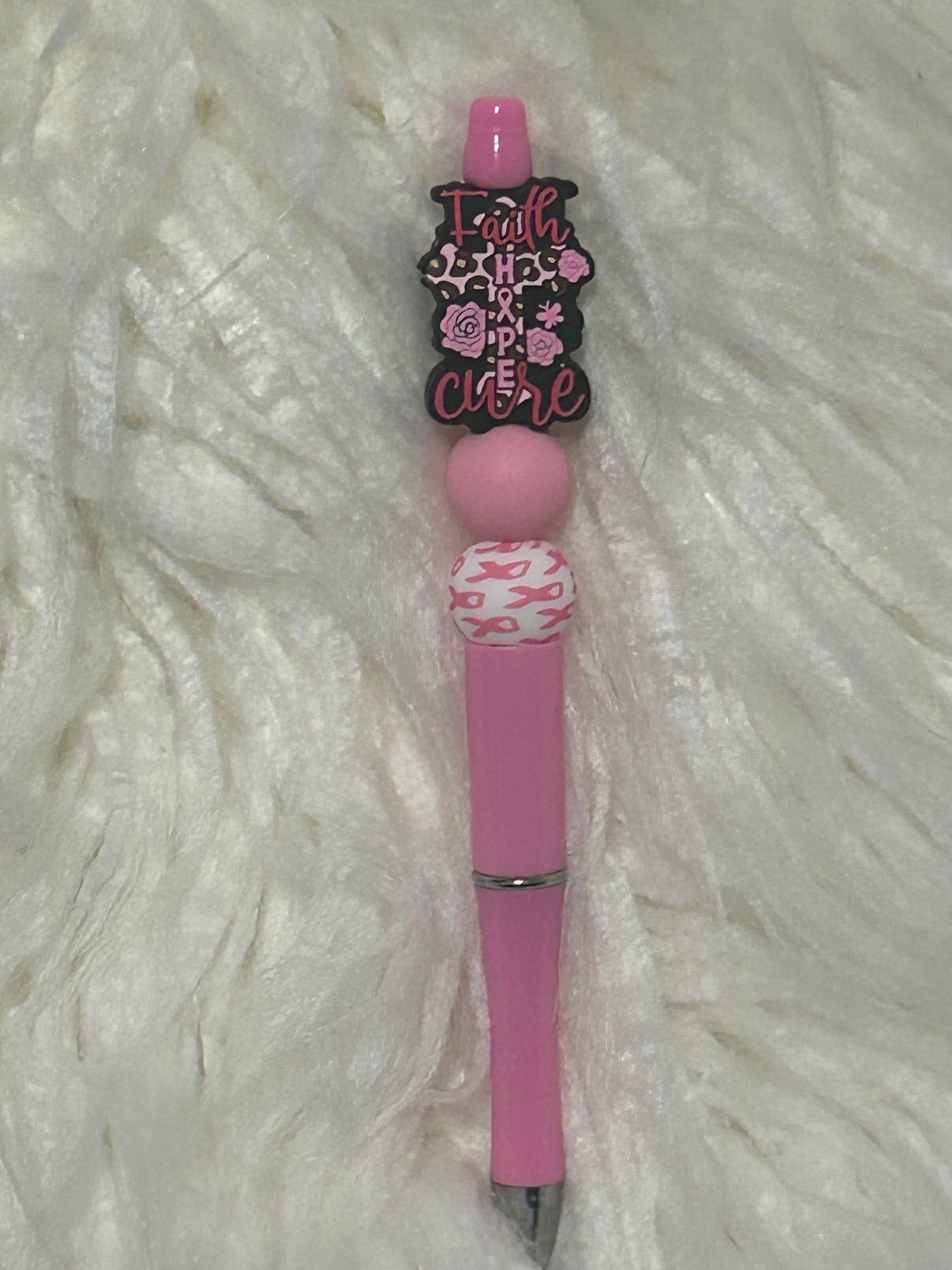 Faith, Hope, Cure Beaded Pen