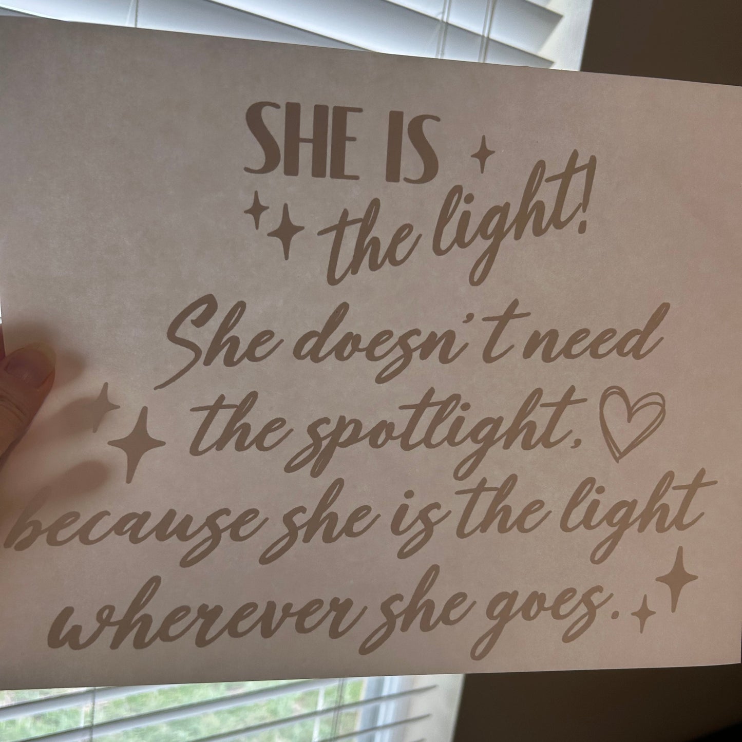 Card with motivational quote on a plain background