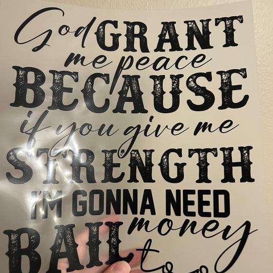 Hand holding a sheet of black text on a white background